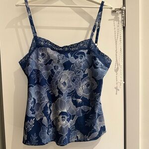 Jones‎ New York Navy Floral Lace Cami